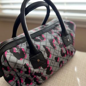 L.A.M.B. Graffiti L By Gwen Stefani Leopard Print Bowler bag Black - Grey - Pink